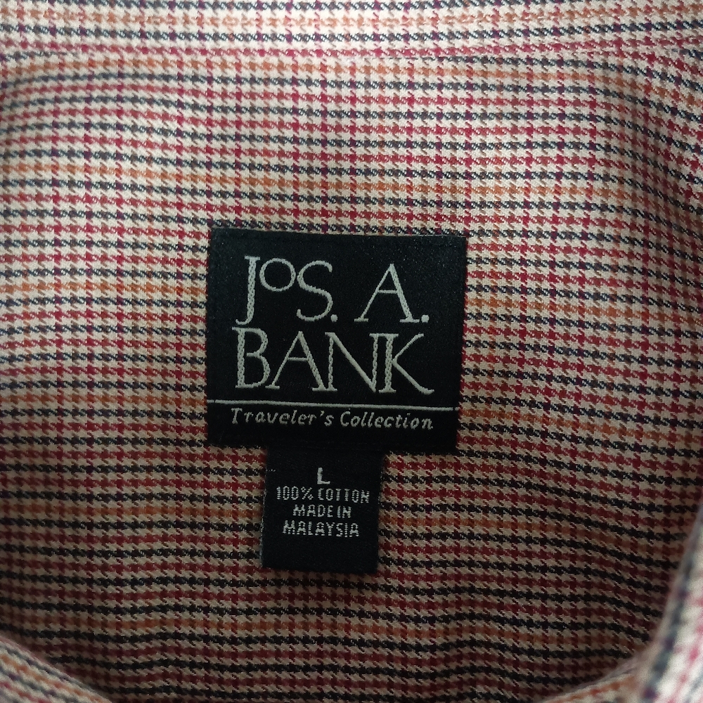 Jos A Bank Large Gun Club Check Traveler's Collection Mens Shirt - Picture 3 of 8